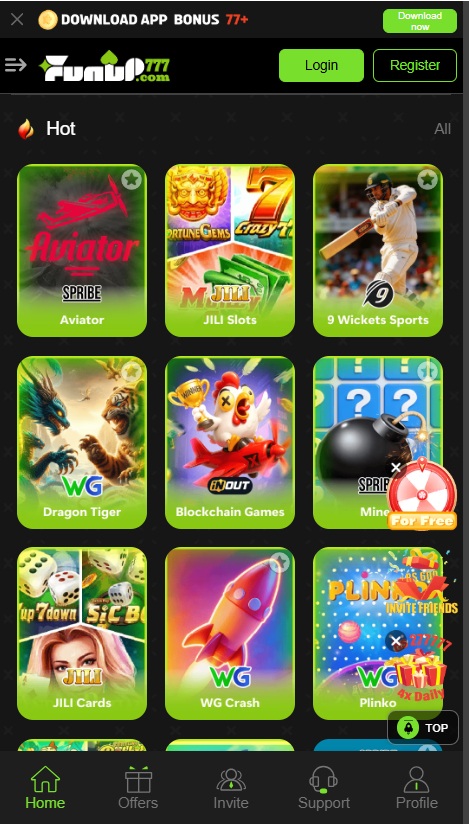 Funup777 game download
